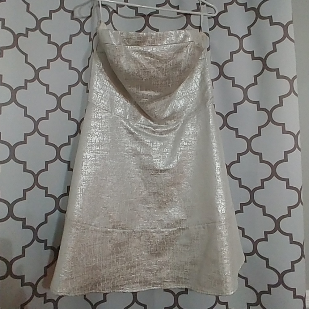 Silver textured Express cocktail party dress